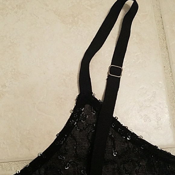 Sequin semi sheer tank top - Picture 3 of 5